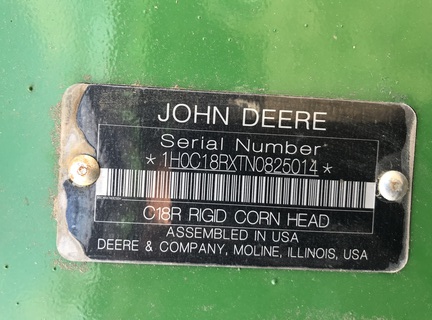 2022 John Deere C18R STALKMASTER Header Corn Head