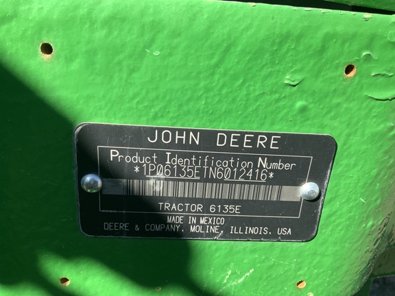 2022 John Deere 6135E Tractor