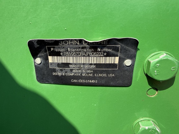 2018 John Deere 9570RX Tractor Rubber Track
