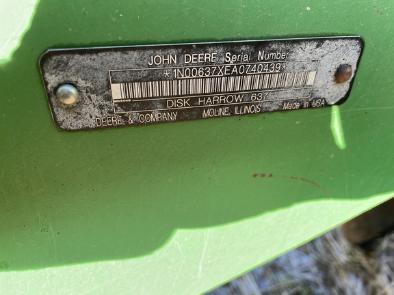 2010 John Deere 637 Disk