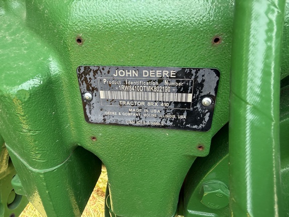 2021 John Deere 8RX 410 Tractor Rubber Track