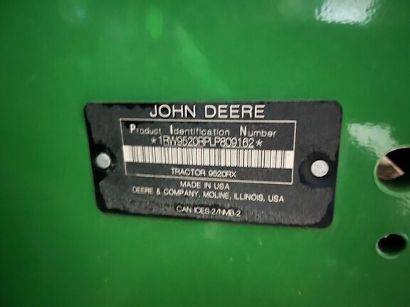 2020 John Deere 9520RX Tractor Rubber Track