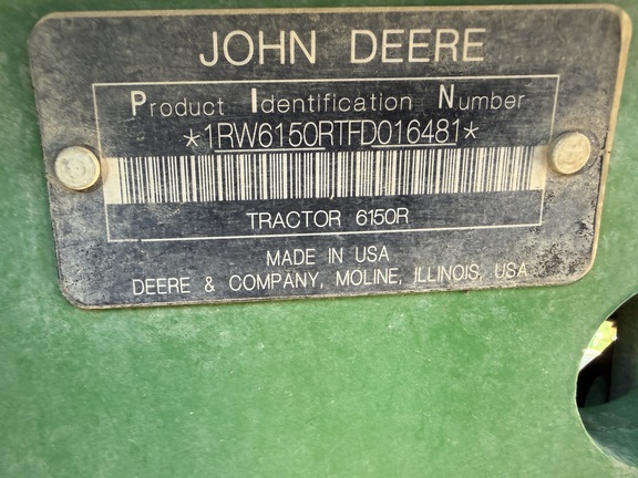 2015 John Deere 6150R Tractor