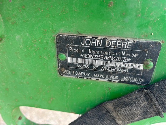 2021 John Deere W235 Windrower