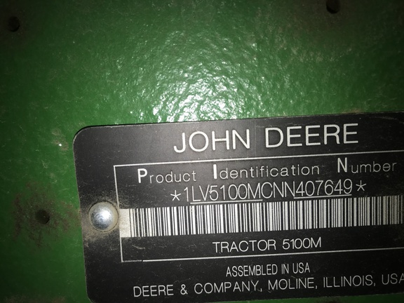 2022 John Deere 5100M Tractor