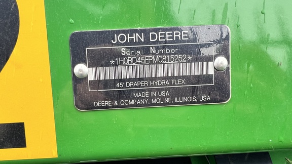 2021 John Deere RD45F Header Combine