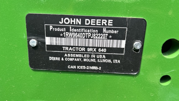 2023 John Deere 9RX 640 Tractor Rubber Track