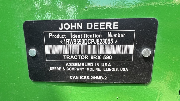 2023 John Deere 9RX 590 Tractor Rubber Track