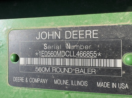 2020 John Deere 560M Baler/Round