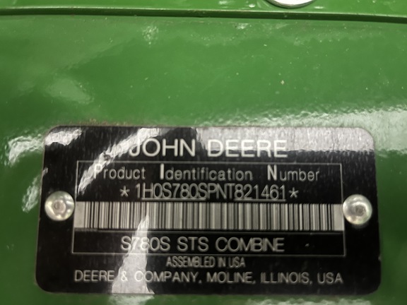 2022 John Deere S780 Combine