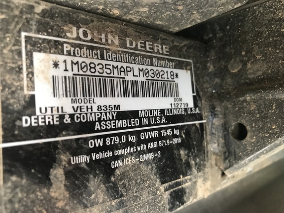 2020 John Deere XUV 835M ATV