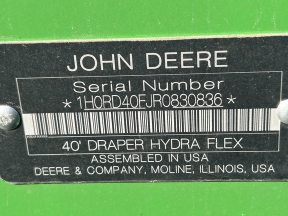 2024 John Deere RD40F Header Combine