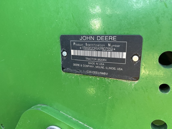 2019 John Deere 9520RX Tractor Rubber Track