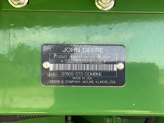 2021 John Deere S780 Combine