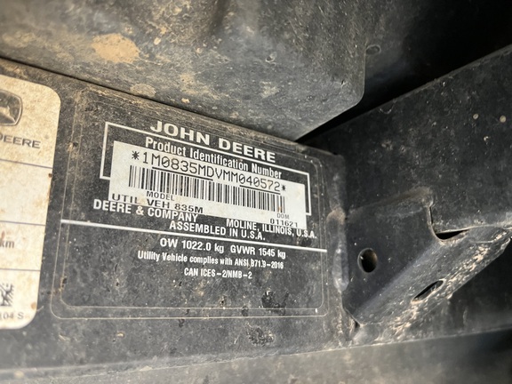 2021 John Deere XUV 835M ATV