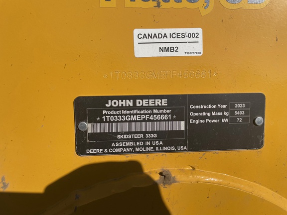 2023 John Deere 333G Compact Track Loader