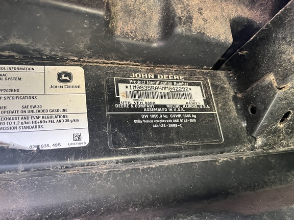 2021 John Deere XUV 835R ATV