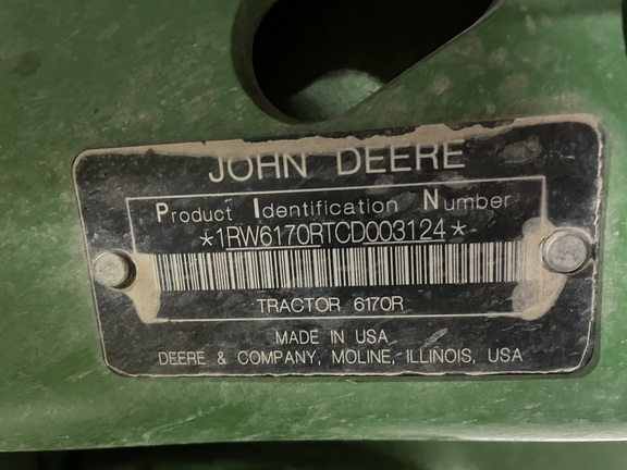 2012 John Deere 6170R Tractor