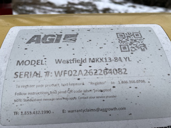 2022 Westfield MKX 13-84 Grain Auger