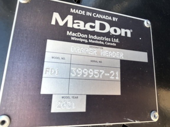 2021 MacDon FD135 Header Combine