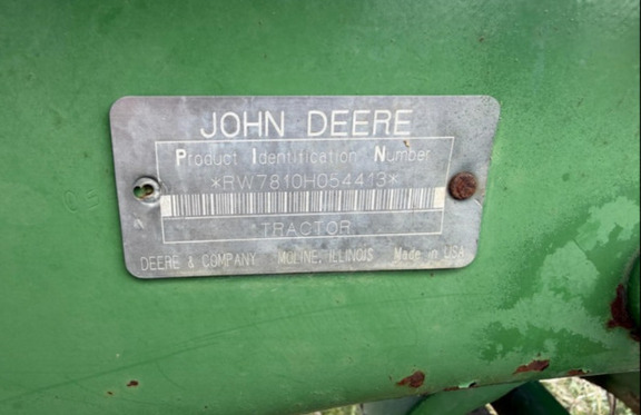2001 John Deere 7810 Tractor