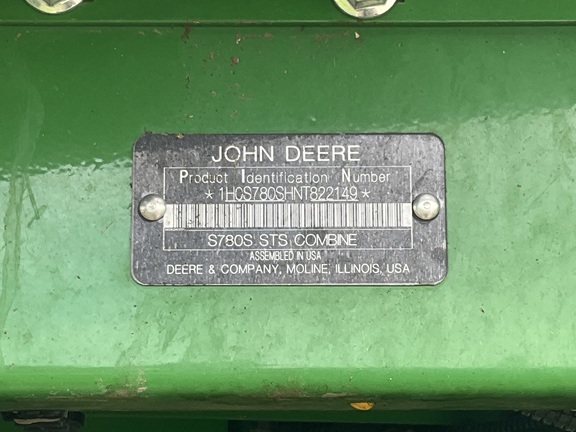 2022 John Deere S780 Combine