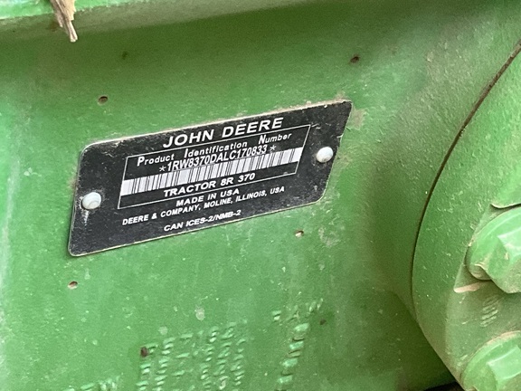 2020 John Deere 8R 370 Tractor