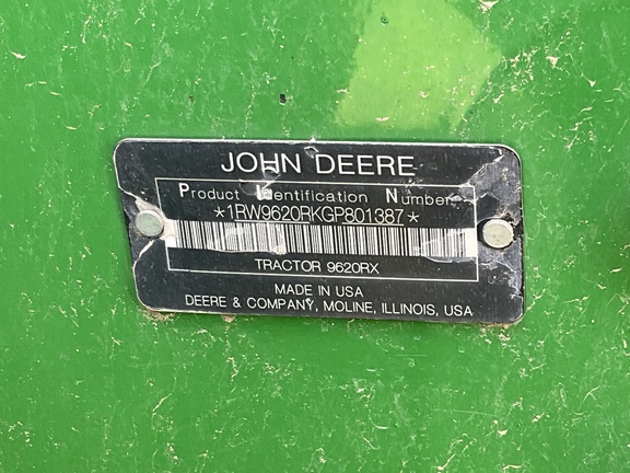 2016 John Deere 9620RX Tractor Rubber Track