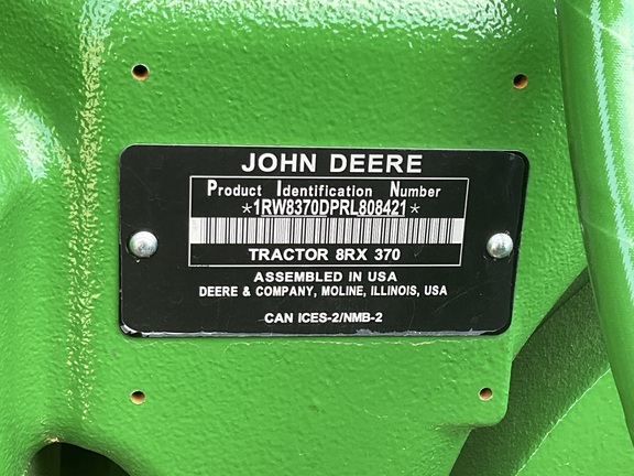 2024 John Deere 8RX 370 Tractor Rubber Track