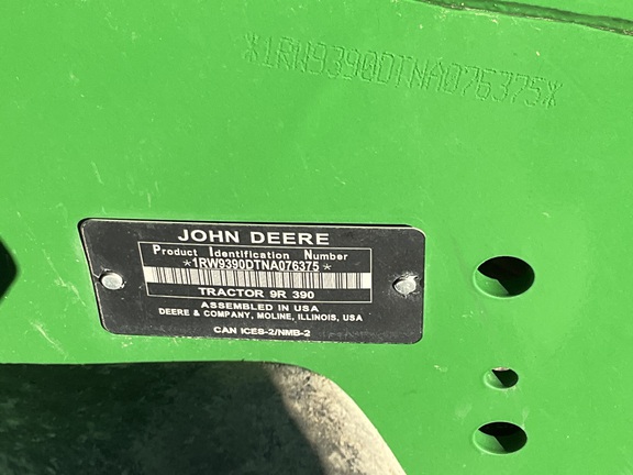 2022 John Deere 9R 390 Tractor 4WD