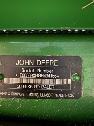 2017 John Deere 569 Baler/Round