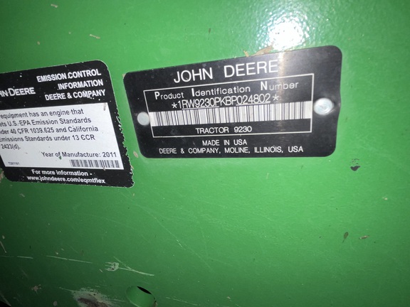 2011 John Deere 9230 Tractor 4WD