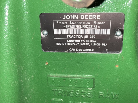 2024 John Deere 8R 370 Tractor
