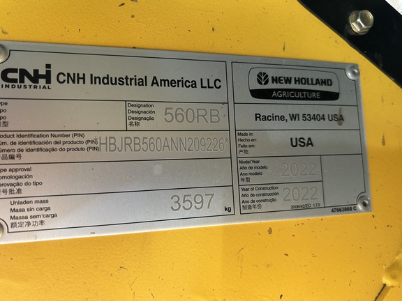 2022 New Holland Rollbelt 560 Baler/Round