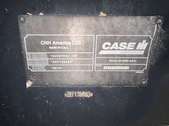2014 Case IH Steiger 350 Rowtrac Tractor Rubber Track