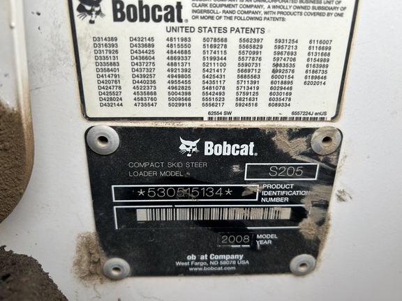 2008 Bobcat S205 Skid Steer Loader