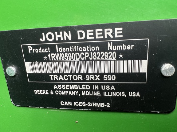2023 John Deere 9RX 590 Tractor Rubber Track