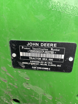 2023 John Deere 9RX 590 Tractor Rubber Track