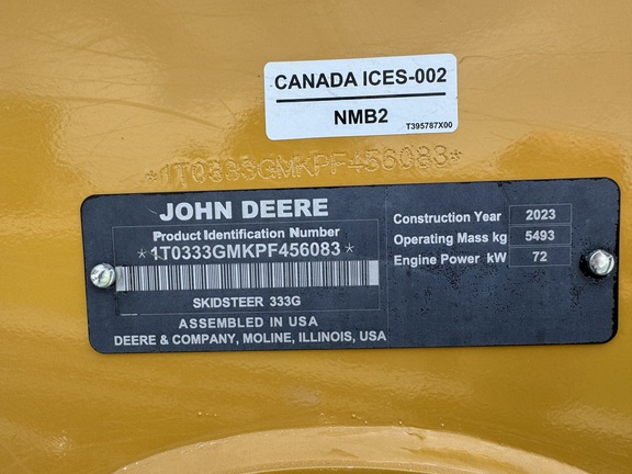 2023 John Deere 333G Compact Track Loader