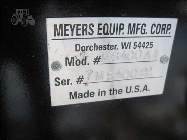 2021 Meyers MS400 Misc