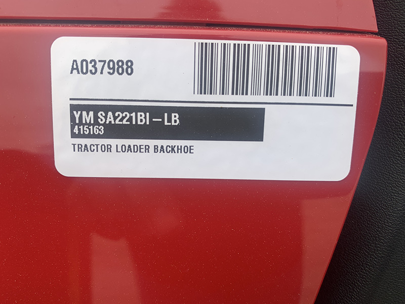 2022 Yanmar SA221BI-LB Tractor Loader Backhoe