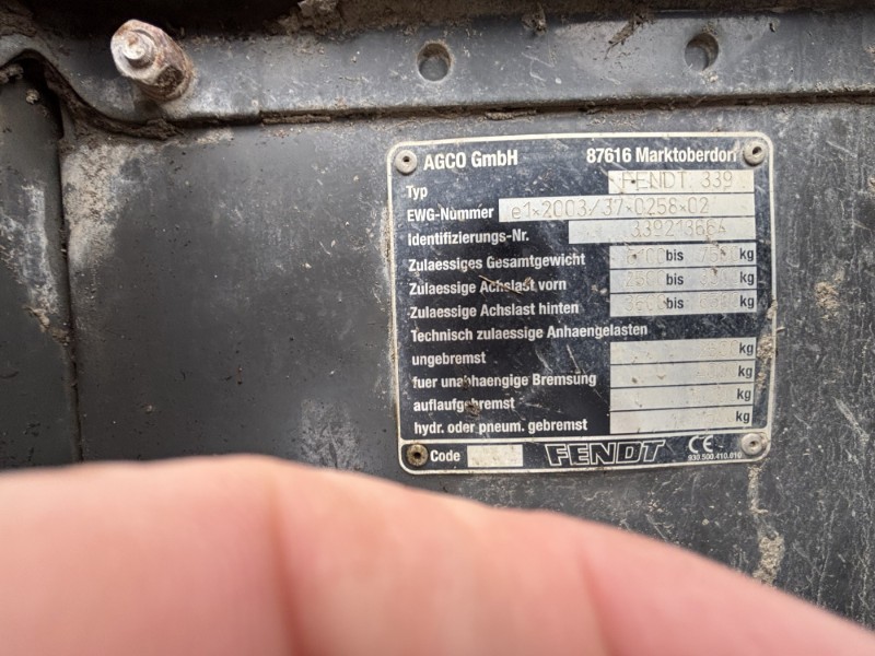 2009 Fendt 312 Tractor Loader