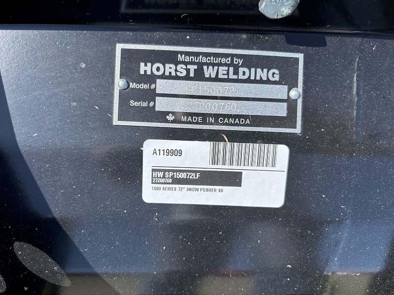 2026 Horst SP150072LF Snow Pusher