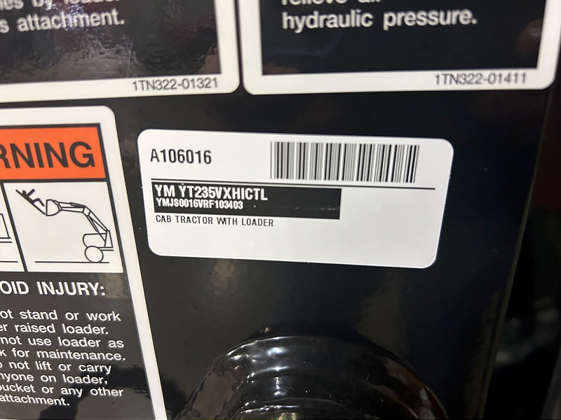 2025 Yanmar YT235VXHICTL Tractor