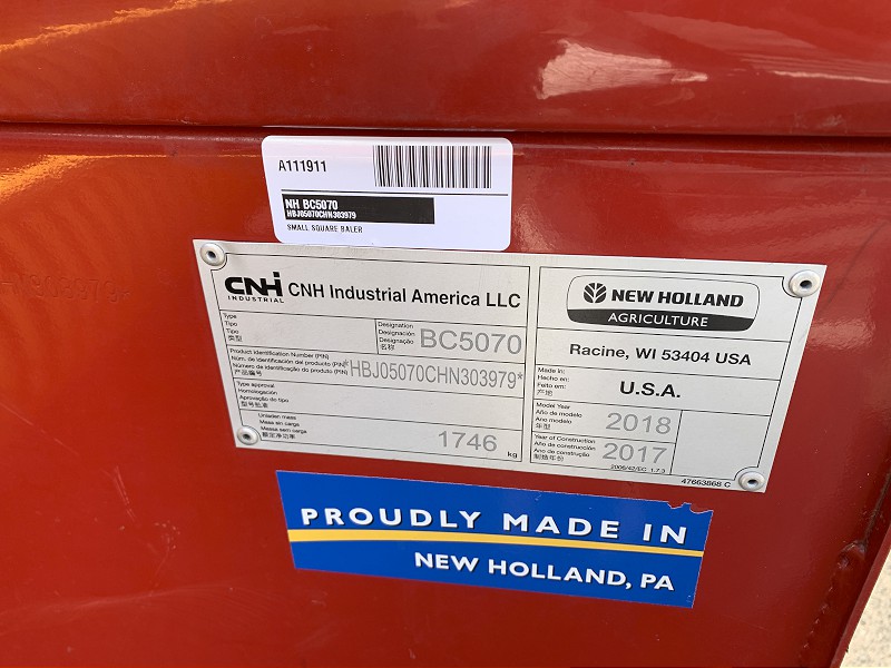 2018 New Holland BC5070 Baler/Square