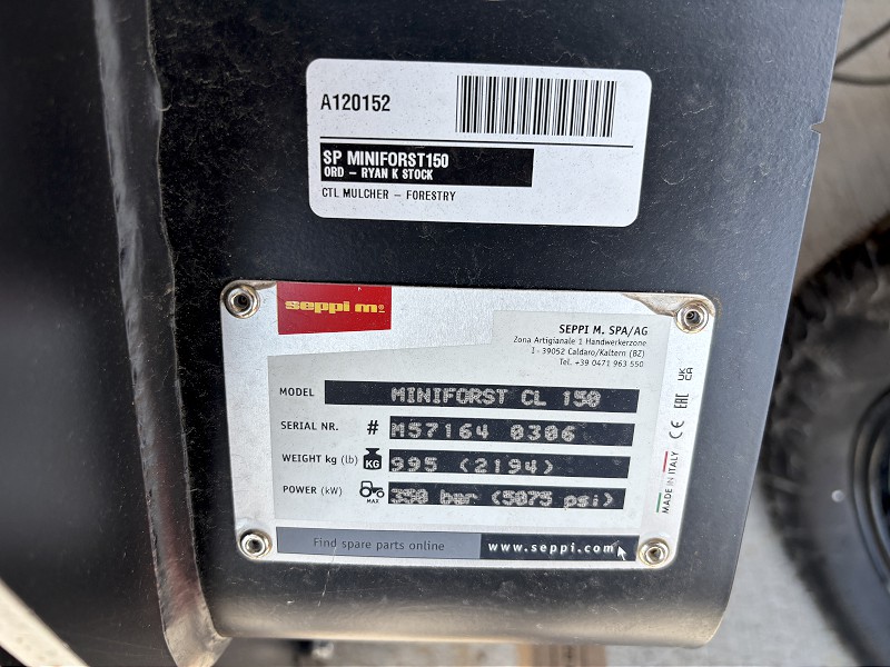 2026 Seppi MINIFORST150 Mulcher