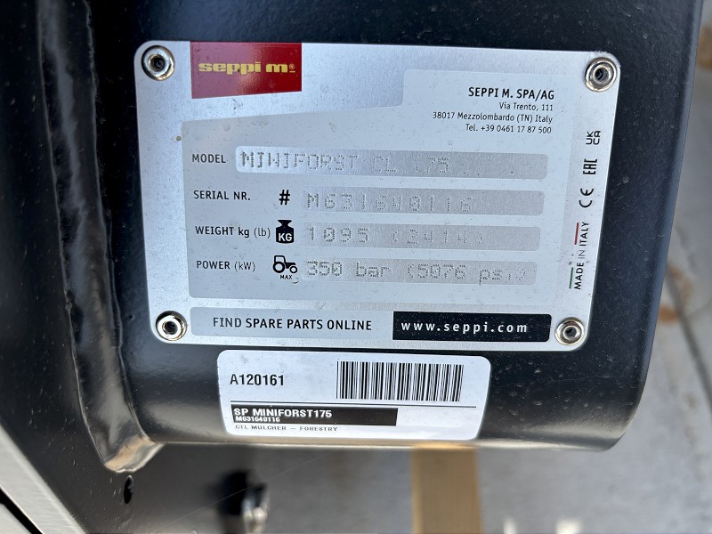 2026 Seppi MINIFORST175 Mulcher