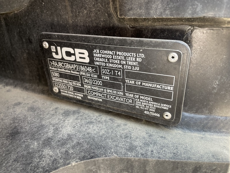 2023 JCB 50Z-1 Excavator