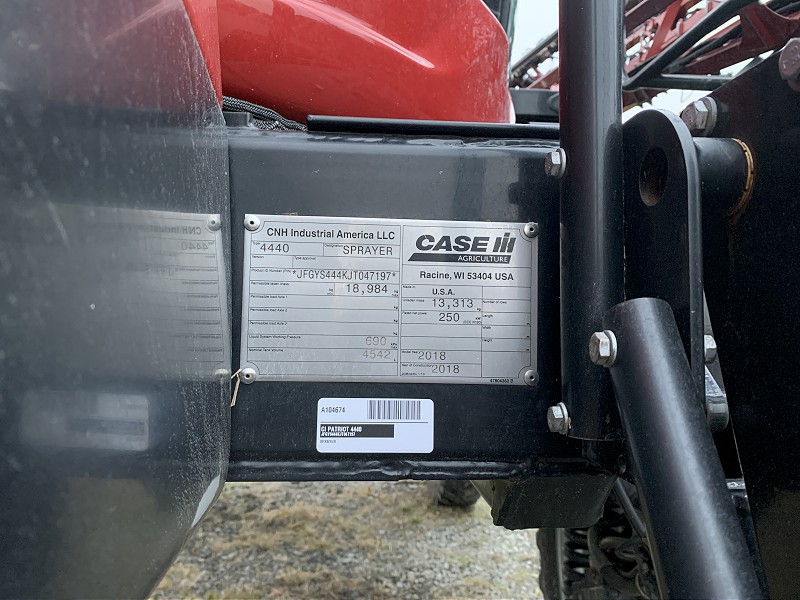 2018 Case IH PATRIOT 4440 Sprayer/High Clearance