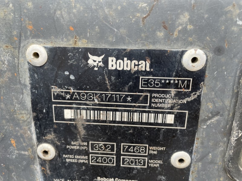 2013 Bobcat E35 Excavator
